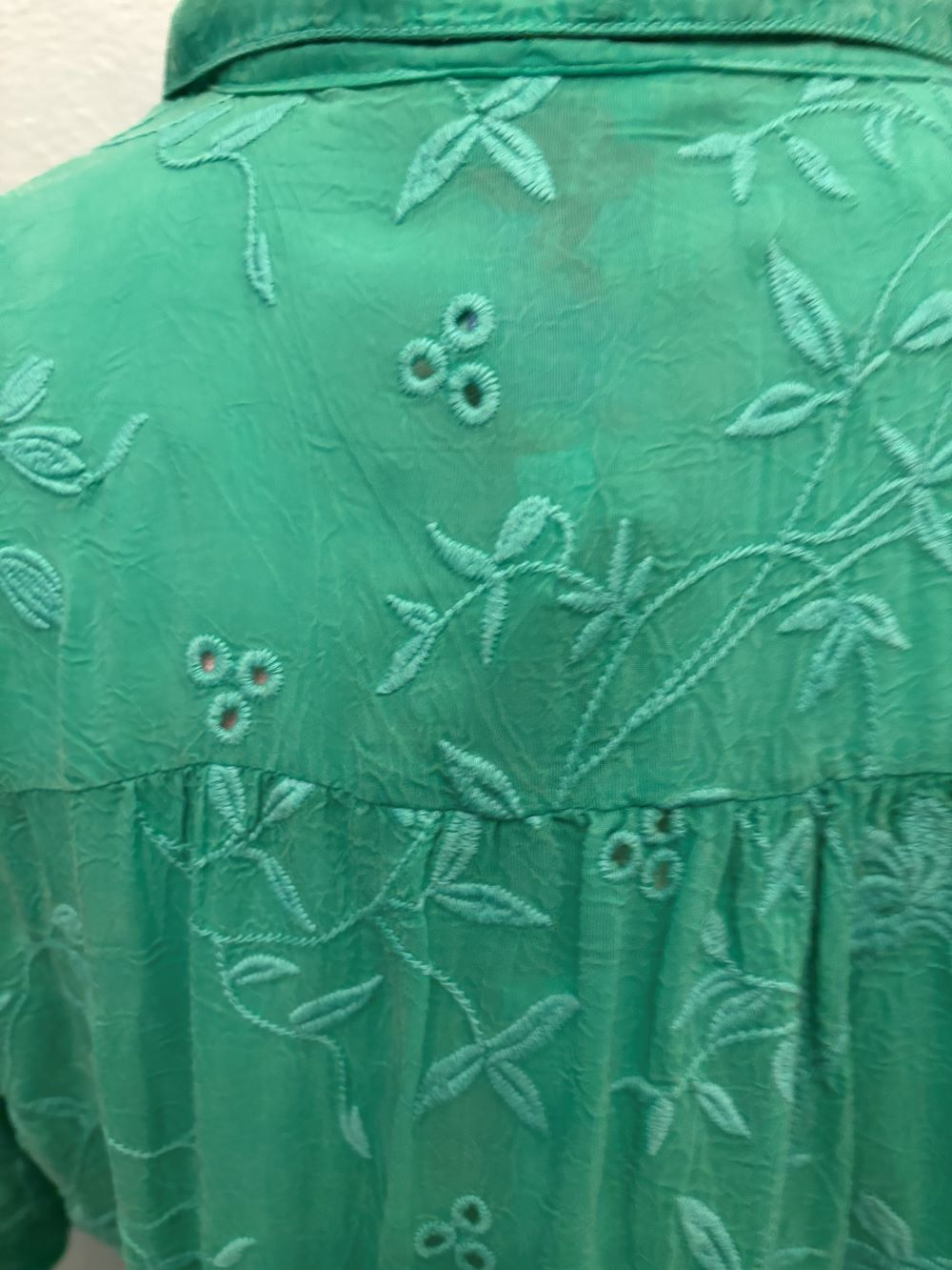 AUDREY SHORT SLEEVE SHIRT-BRIGHT GREEN-JOHNNY WAS