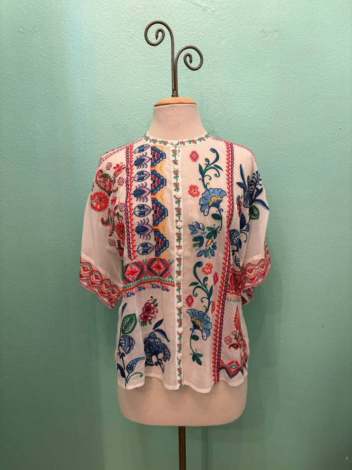 ARMERIA BRONY BLOUSE-WHITE-JOHNNY WAS