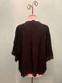 ROSEUM SHORT KIMONO JACEKT-BLACK-JOHNNY WAS