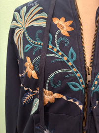UNA MODERN ZIP UP HOODIE-BLUE NIGHT-JOHNNY WAS