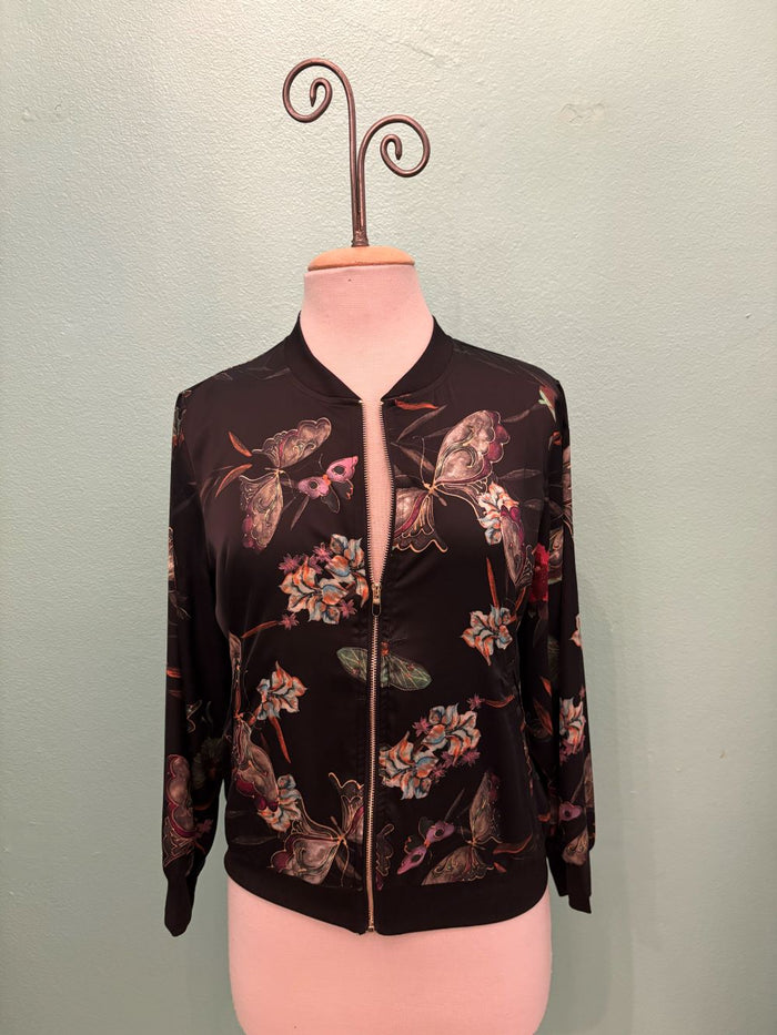 BLACK PRINT BOMBER JACKET-ARIS A