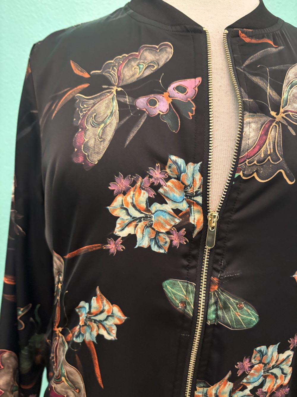BLACK PRINT BOMBER JACKET-ARIS A