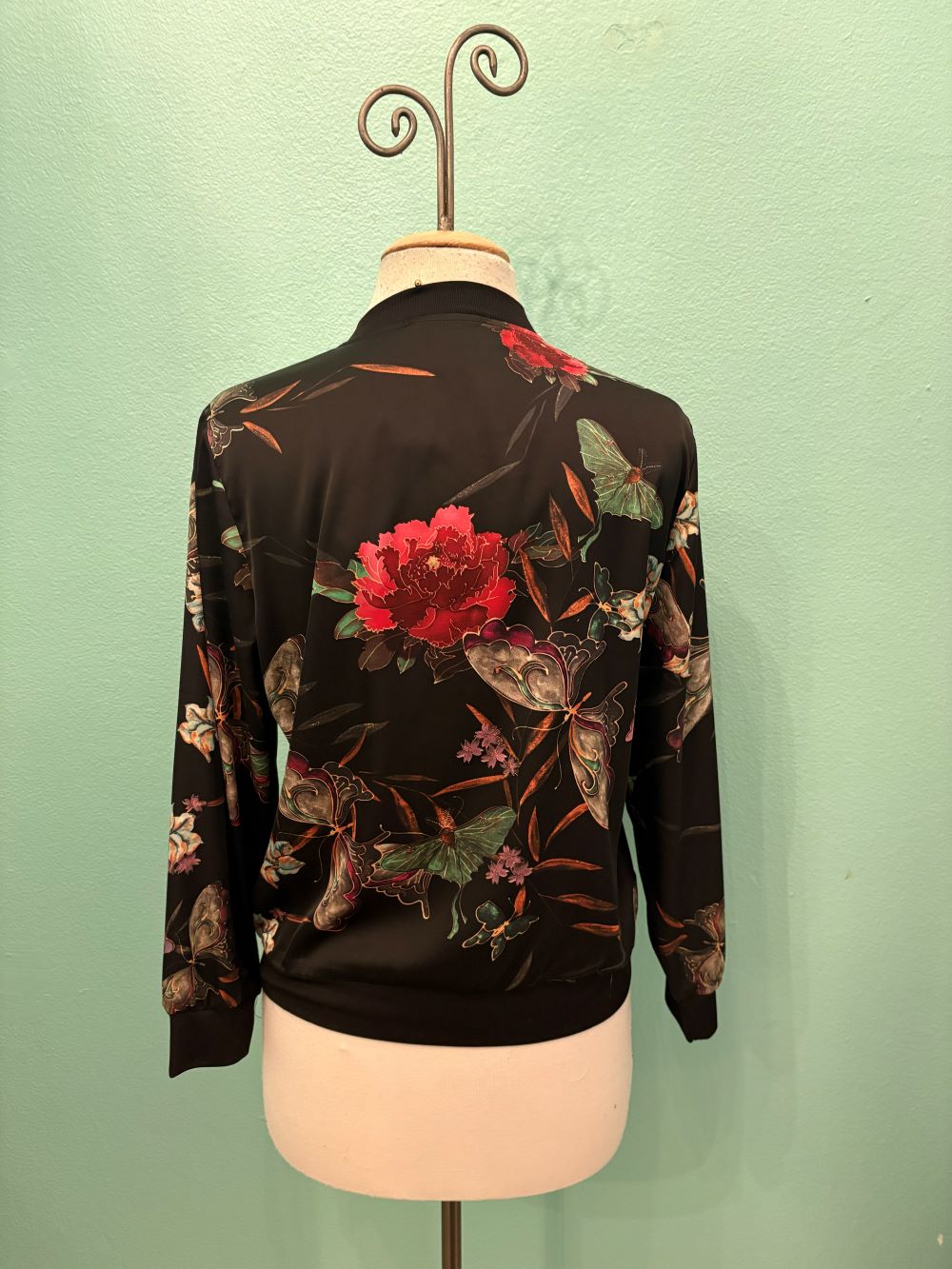 BLACK PRINT BOMBER JACKET-ARIS A