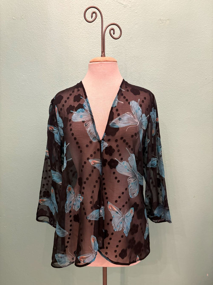 BLUE BUTTERFLY SWING JACKET- ARIS A