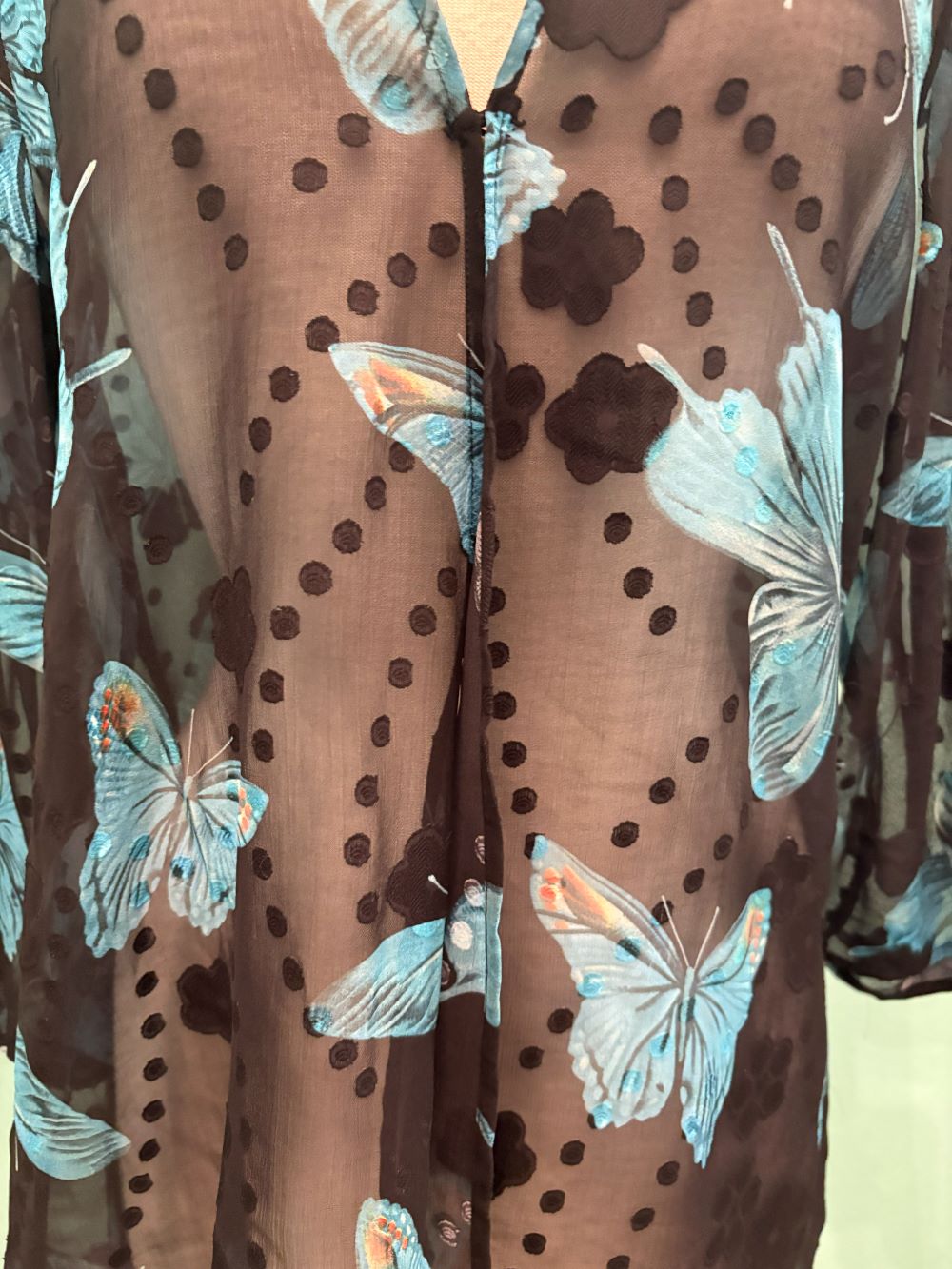 BLUE BUTTERFLY SWING JACKET- ARIS A