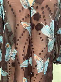 BLUE BUTTERFLY SWING JACKET- ARIS A