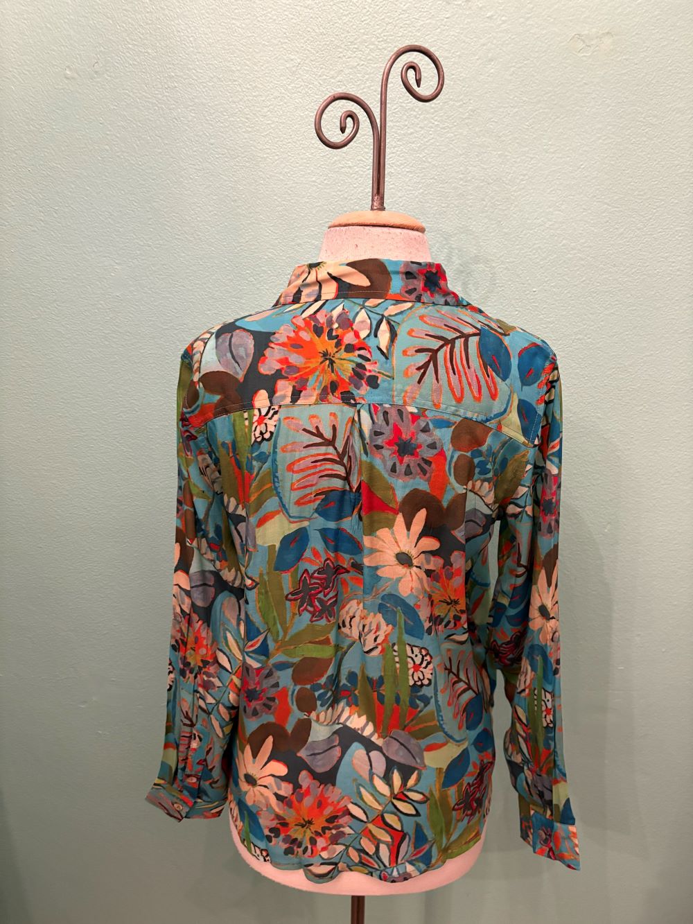 GAUGUIN PRINT BUTTONDOWN BLOUSE-APNY