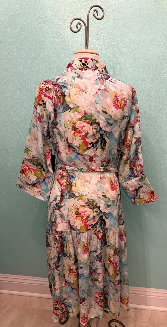 HALF PLACKET DRESS W/BELT-APNY