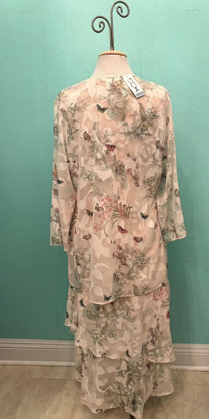 V-TANK DRESS SET W/JACKET-IVORY BLUSH-ARIS A