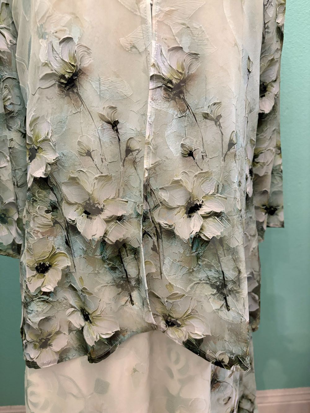 V-TANK DRESS SET W/JACKET-CELEDON FLORAL-ARIS A