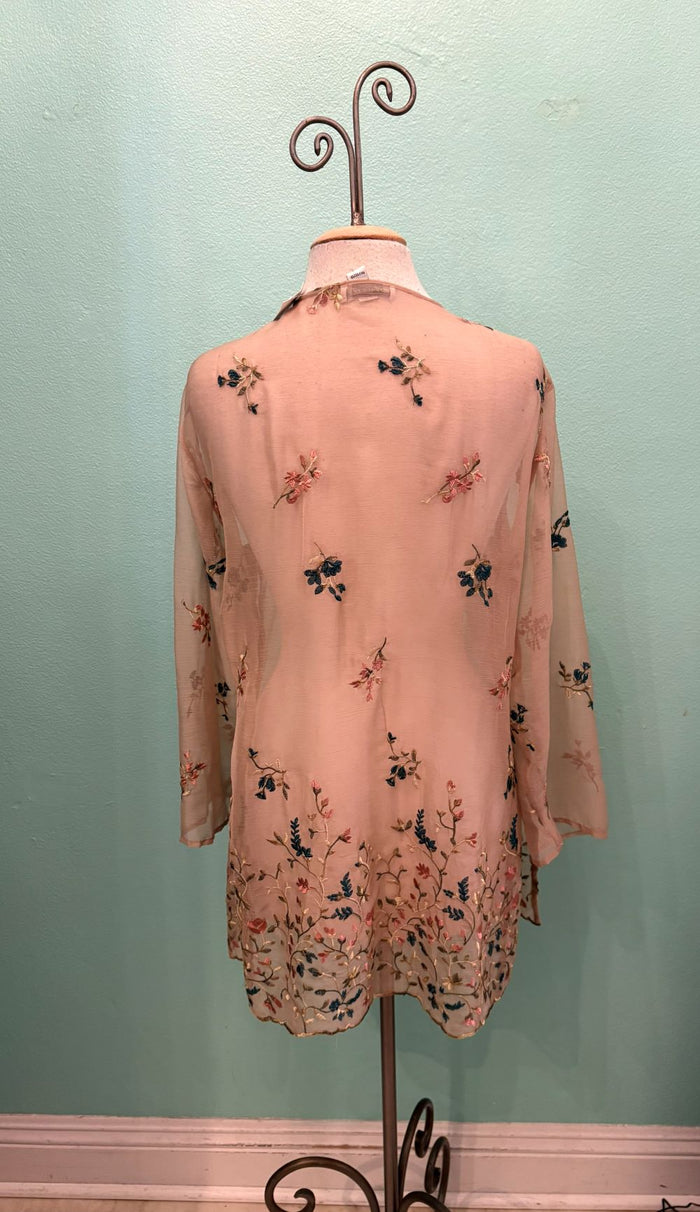 EMBROIDERED SHEER JACKET- ARIS A