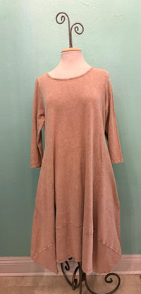 TULIP DRESS WITH POCKETS-OAT-COTTON LANI