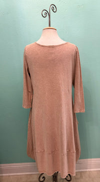 TULIP DRESS WITH POCKETS-OAT-COTTON LANI