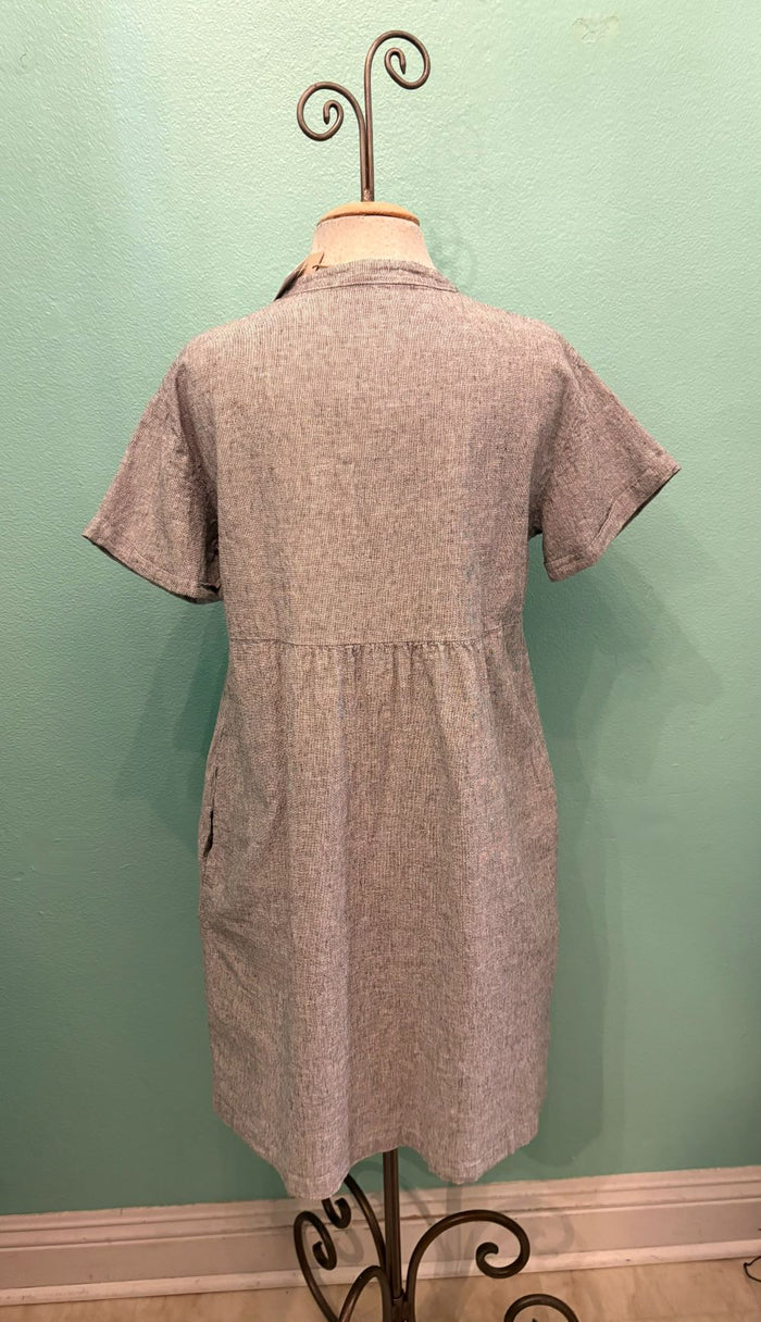 RELAXED CAP SLEEVE DRESS-WHITE-CUT LOOSE
