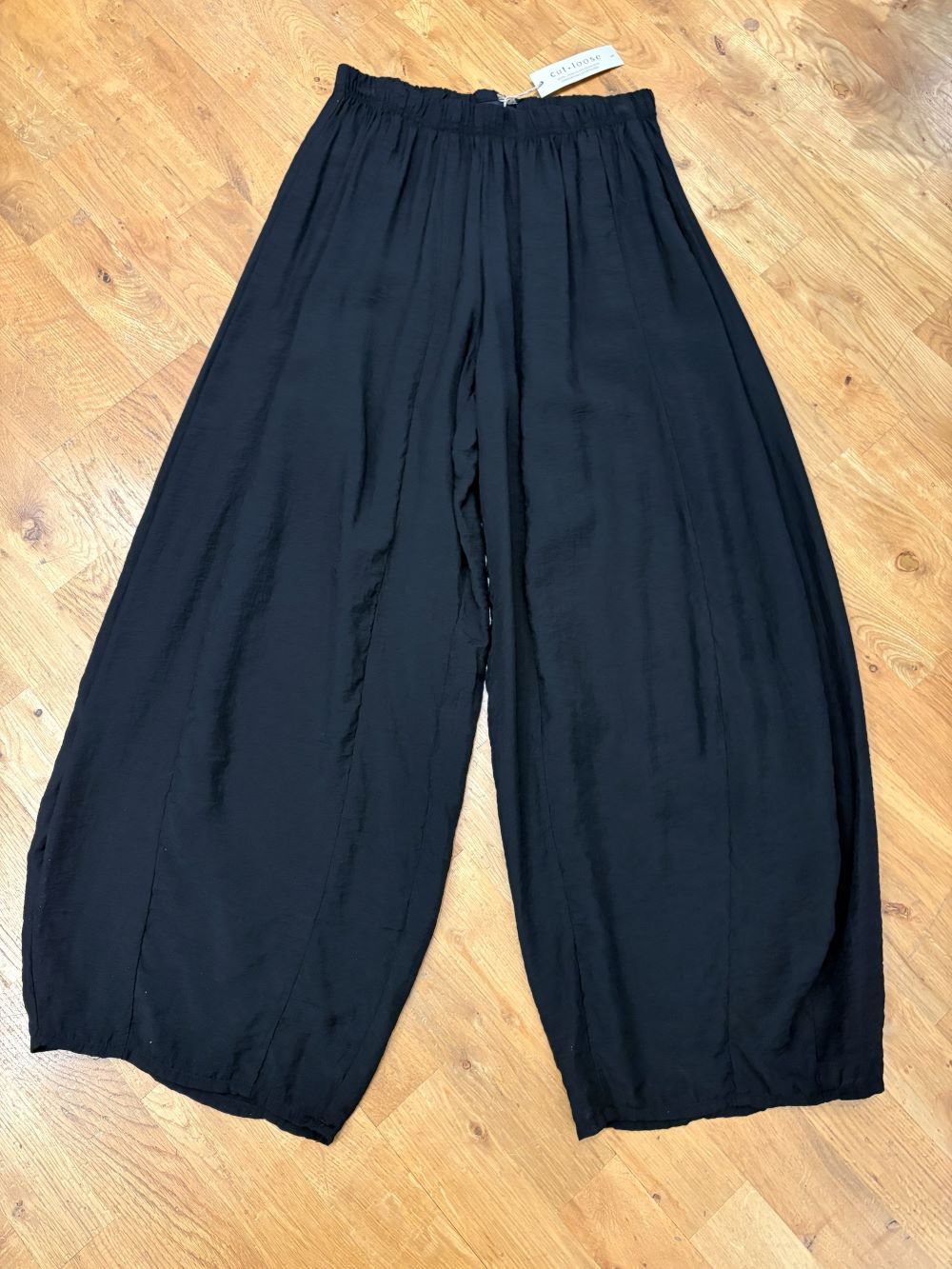 PANEL LANTERN PANT PARACHUTE-BLACK-CUT LOOSE