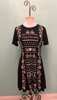 SEAMED KNIT DRESS-AZOVA-BLACK-JOHNNY WAS