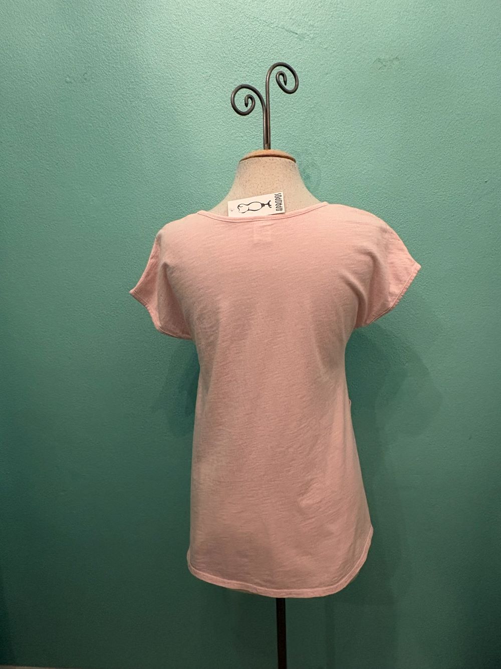SCOOP CAP SLEEVE TEE W/POCKET-LULLABY-COTTON LANI