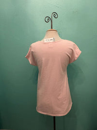 SCOOP CAP SLEEVE TEE W/POCKET-LULLABY-COTTON LANI