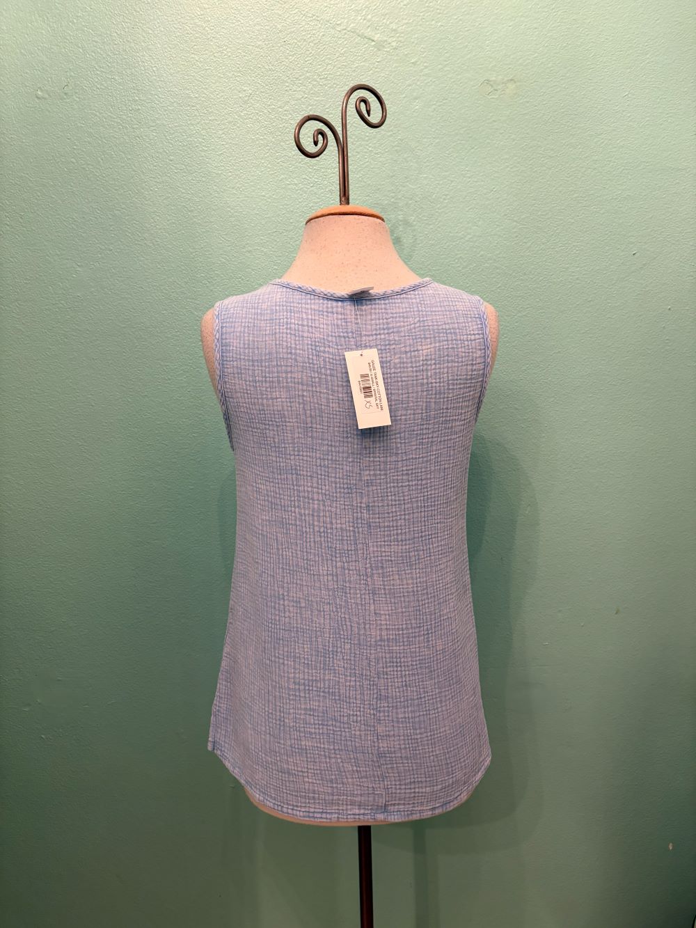 GAUZE TANK-SKY-COTTON LANI