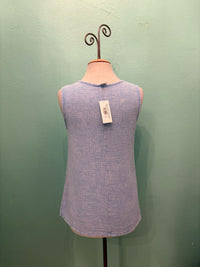 GAUZE TANK-SKY-COTTON LANI