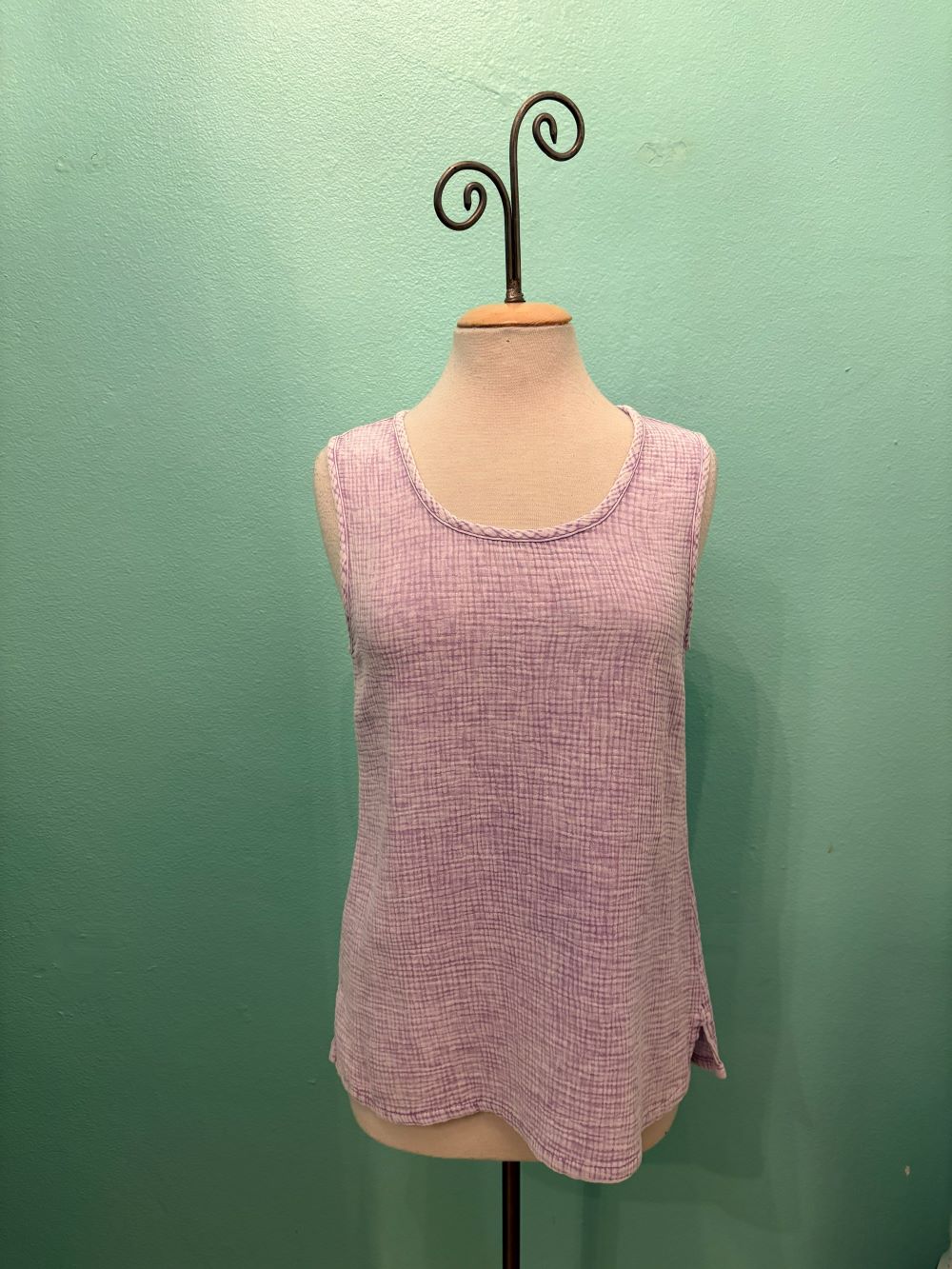 GAUZE TANK-LILAC-COTTON LANI
