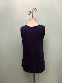 GAUZE TANK-INDIGO-COTTON LANI