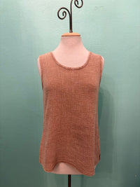 GAUZE TANK-OAT-COTTON LANI