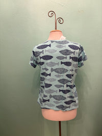 S/S V-NECK FISH TEE-TIDEPOOL-COTTON LANI