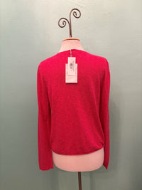 L/S CREW SWEATER-FUSCHIA-MODODOC