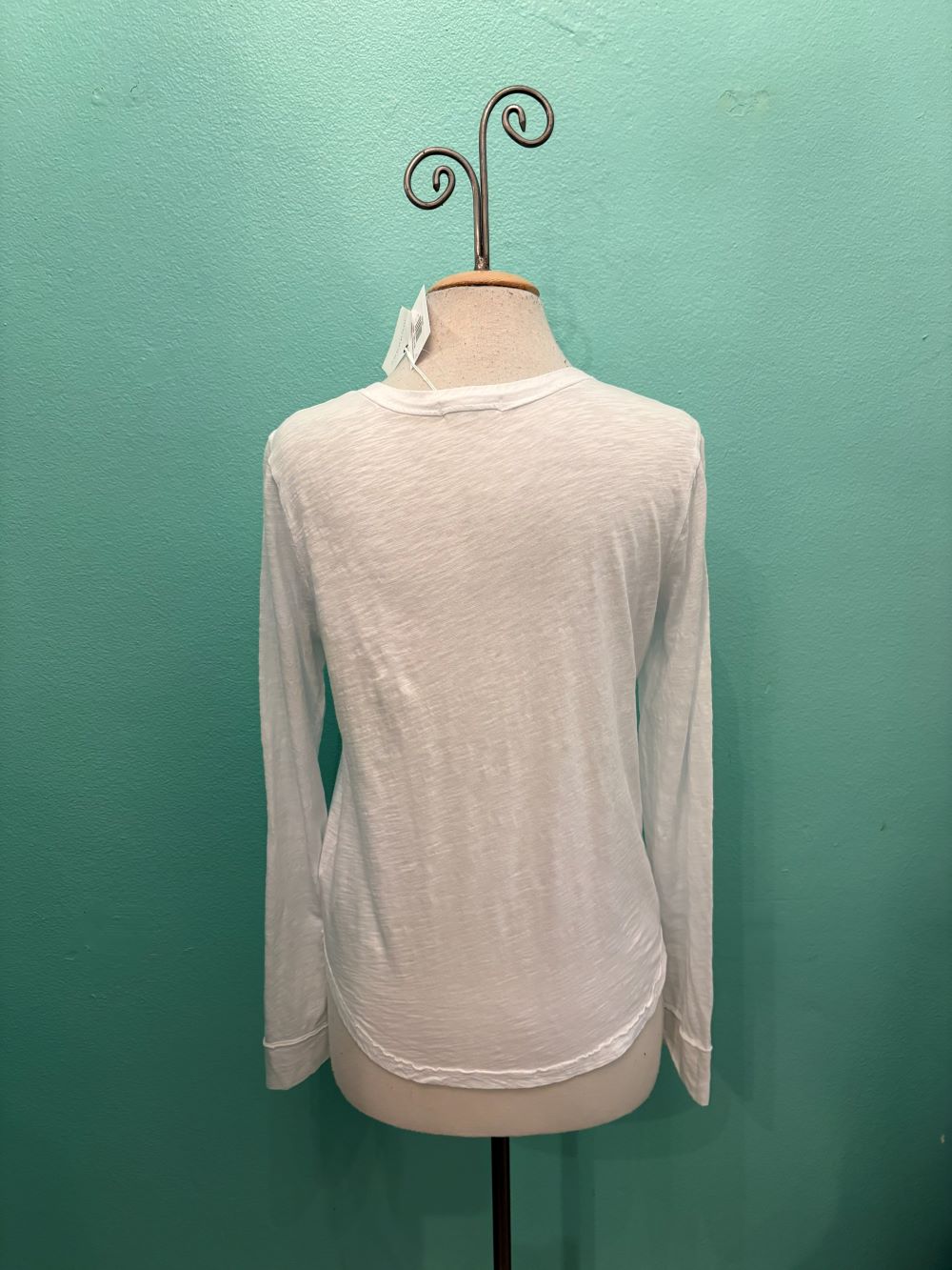 L/S RAW SEAM BUTTON CARDIGAN-WHITE HALO-MODODOC