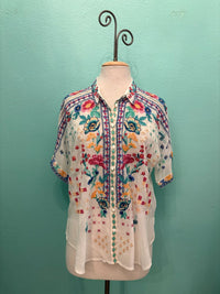 THE AUDREY SHORT SLEEVE SHIRT-LUNES-NATURAL-JOHNNY WAS