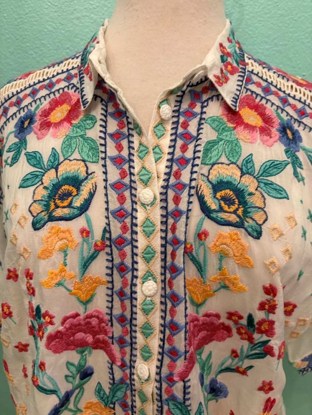 THE AUDREY SHORT SLEEVE SHIRT-LUNES-NATURAL-JOHNNY WAS