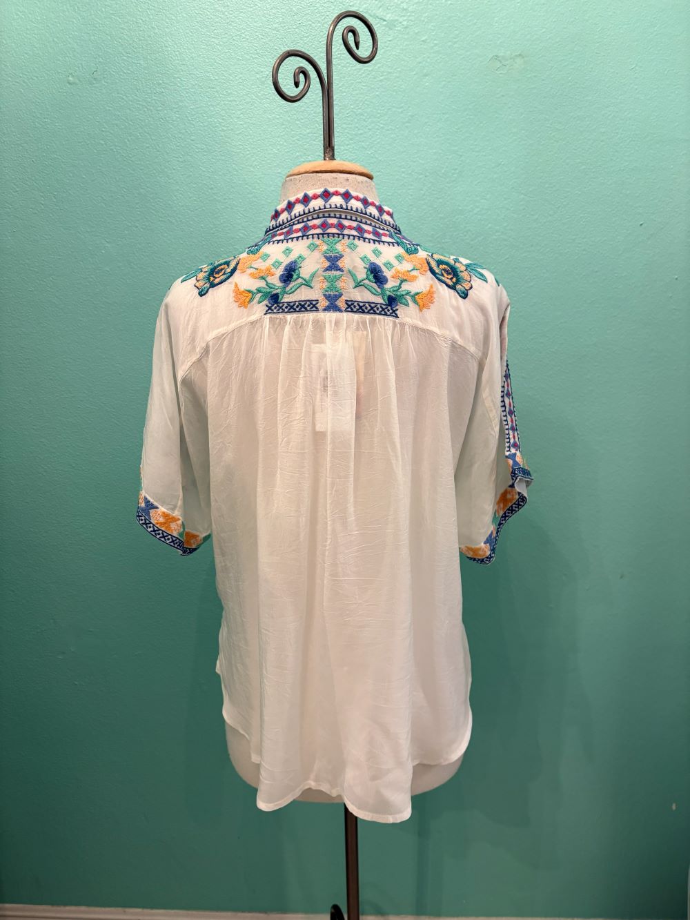 THE AUDREY SHORT SLEEVE SHIRT-LUNES-NATURAL-JOHNNY WAS
