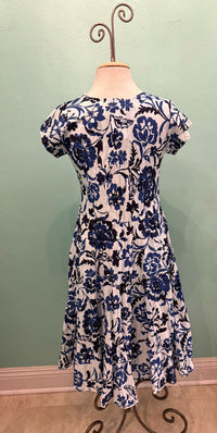 JALAN DRESS-BLUE/WHITE FLORAL-DRESS ADDICT