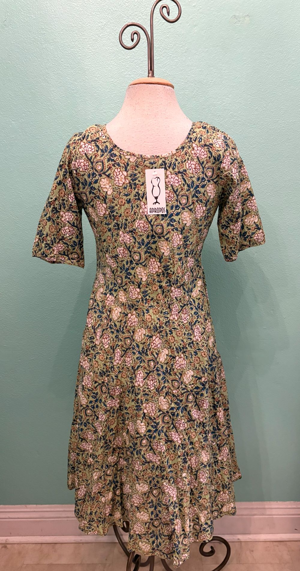 JESS DRESS-MINT FLORAL-DRESS ADDICT