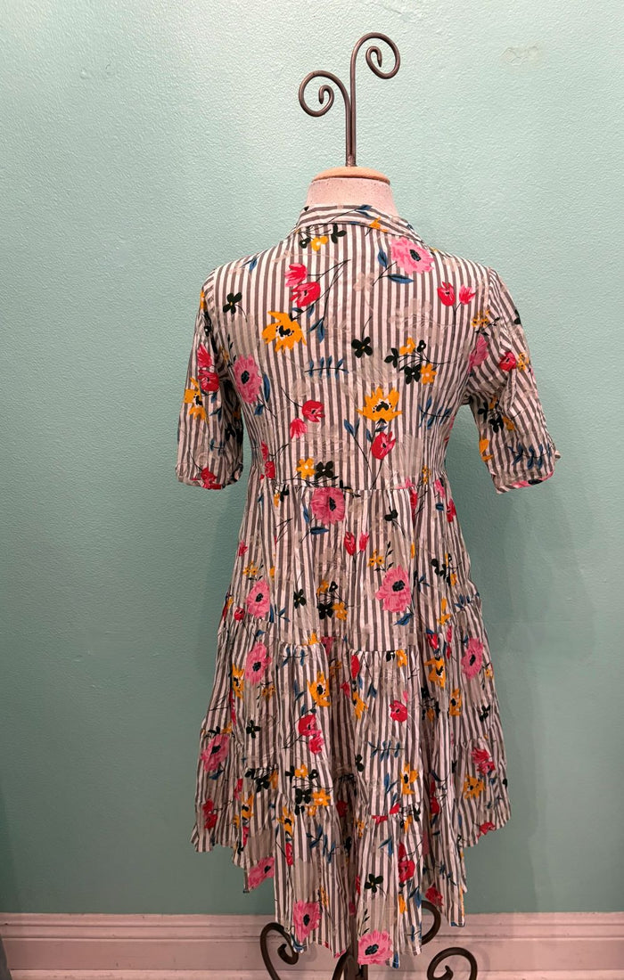 JULY DRESS-STRIPES AND BLOOMS-DRESS ADDICT
