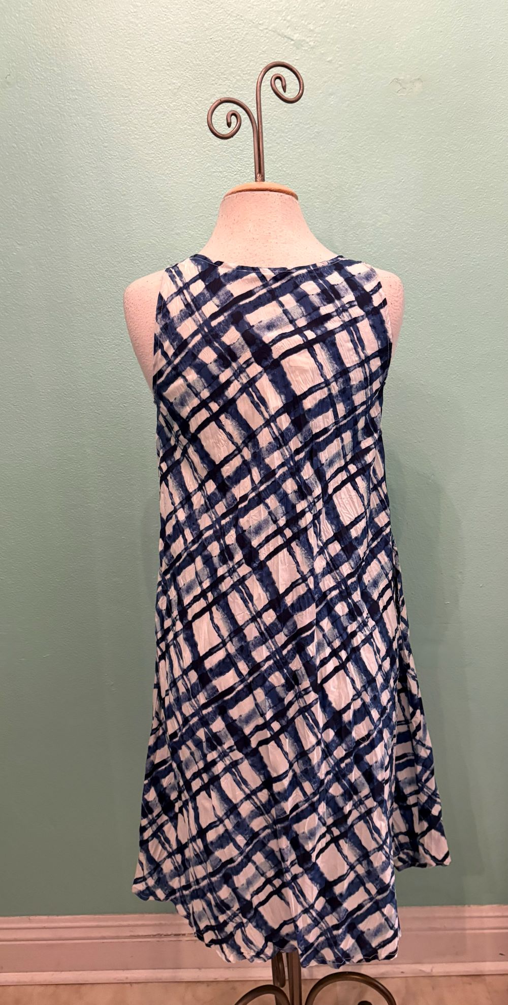 JAMY DRESS-BLUE/WHITE FRAME-DRESS ADDICT