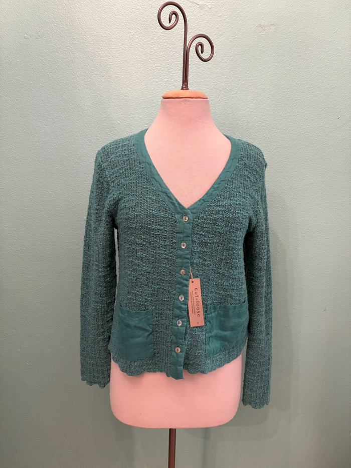 CROP POCKET CARDIGAN-RIVIERA-CUT LOOSE