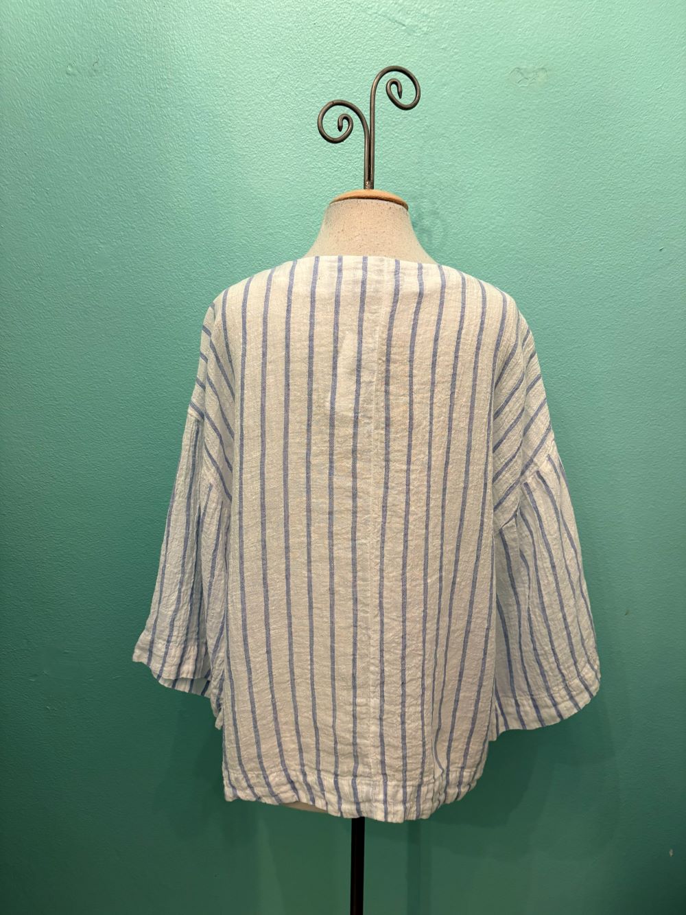 SPLIT NECK PULLOVER SHIRT-LAUNDERED-CUT LOOSE