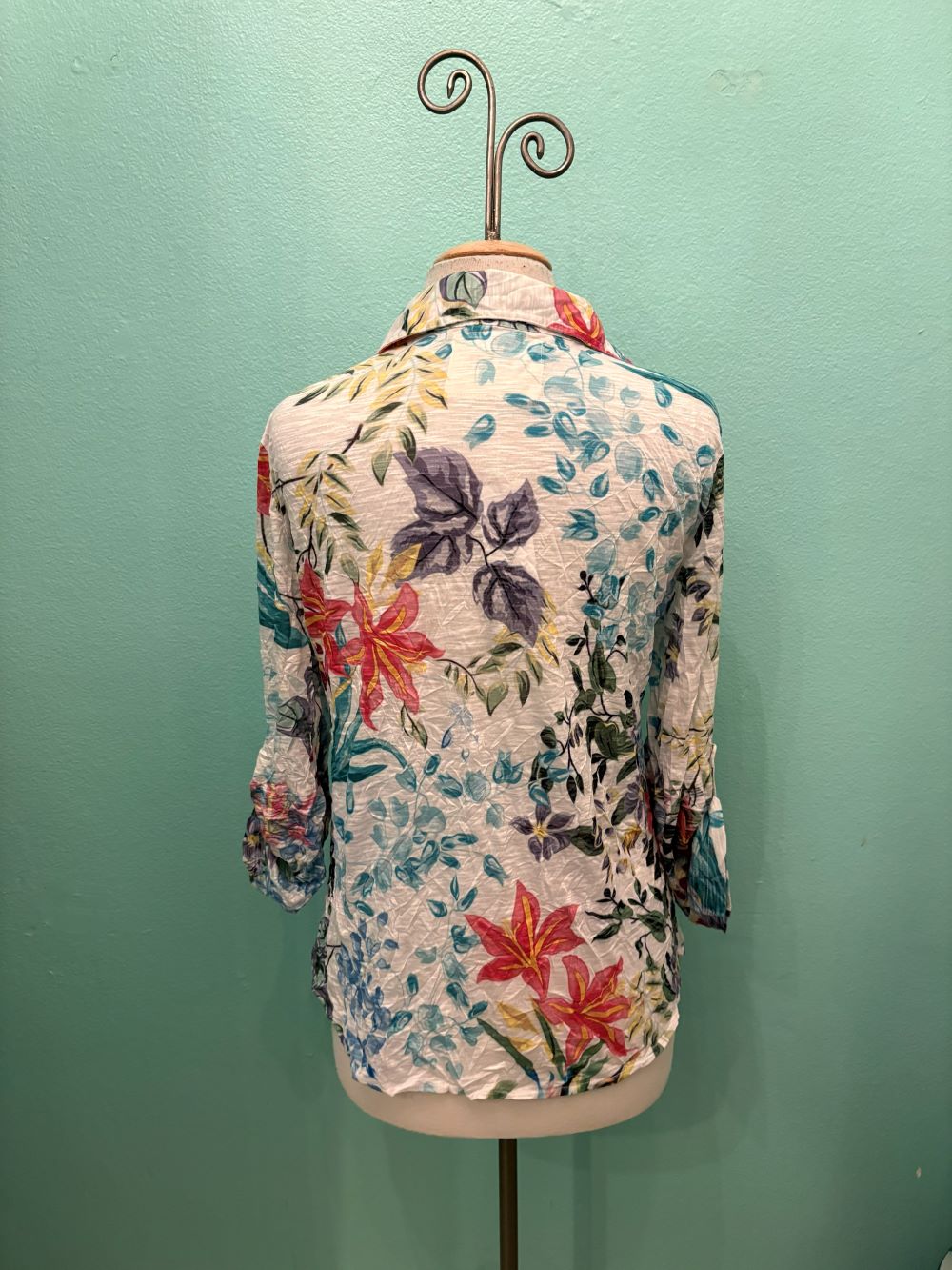 LEOLA ROLL-UP SLEEVE SNAP SHIRT-LEGER
