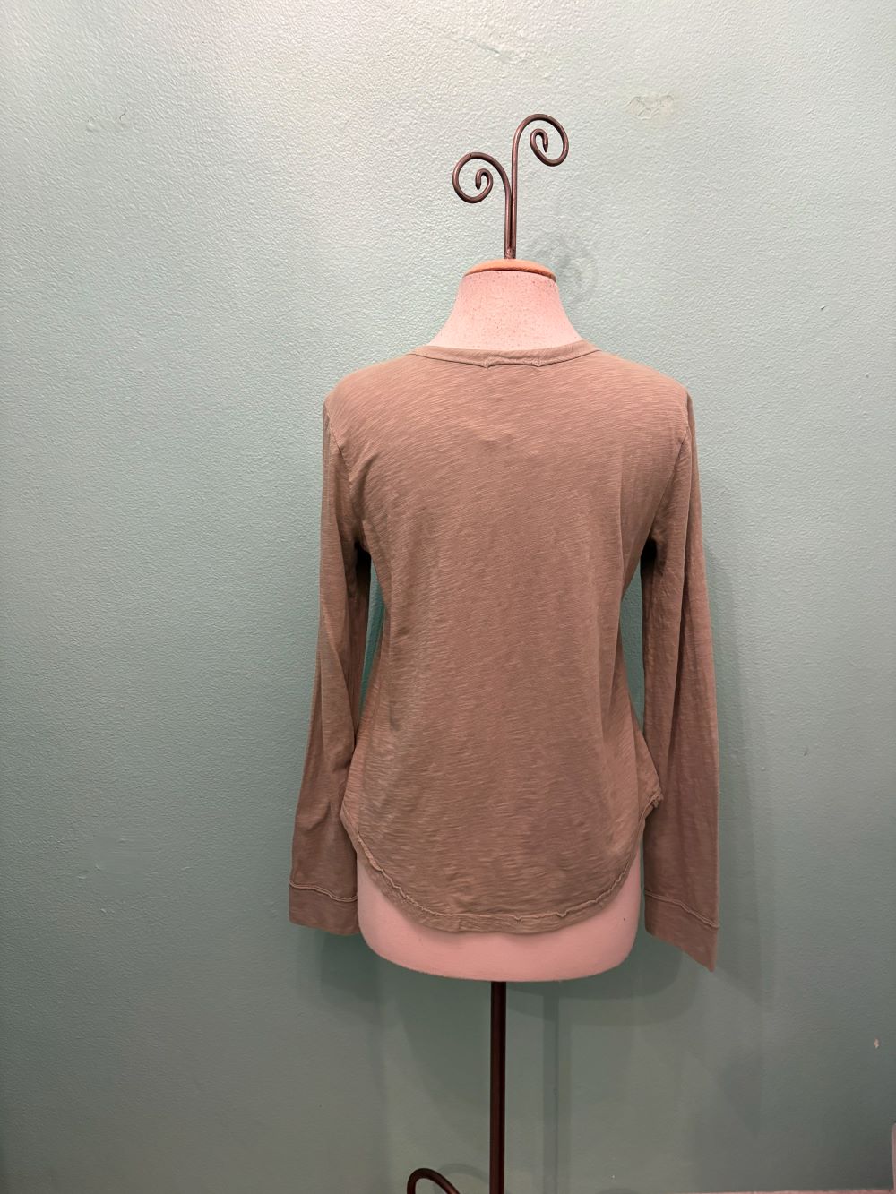 L/S RAW SEAM BUTTON CARDIGAN-SOFT SAGE-MODODOC