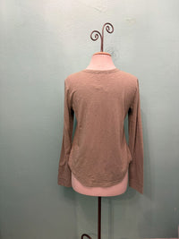 L/S RAW SEAM BUTTON CARDIGAN-SOFT SAGE-MODODOC