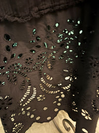 LACE MIX MIDI DRESS-BLACK-MODODOC