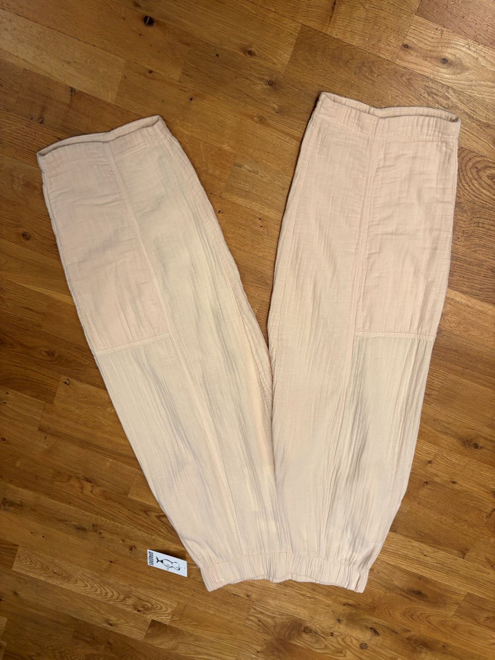 GAUZE COTTON LANTERN PANT-SWISS COFFEE-MODODOC