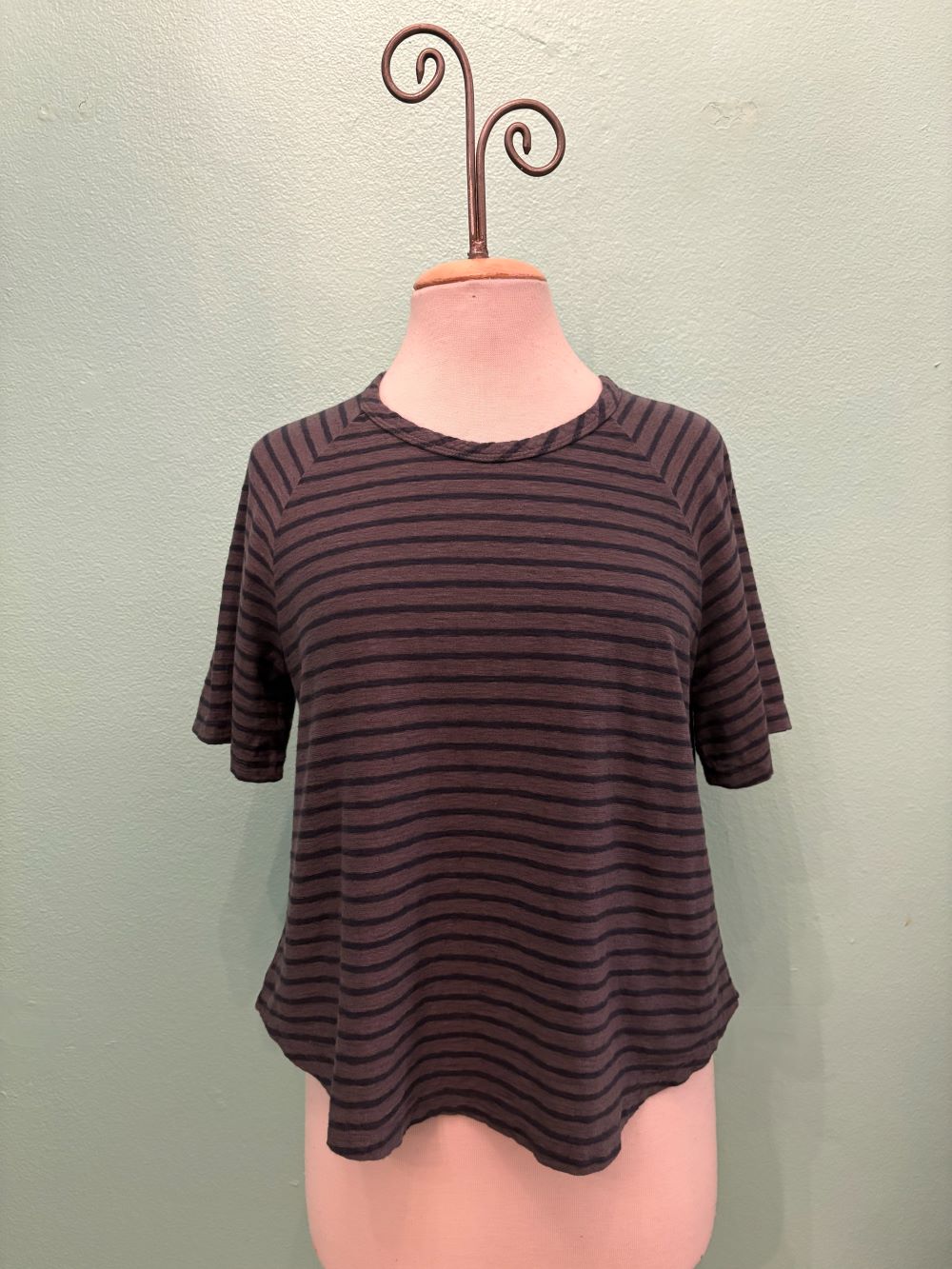 S/S BOXY RAGLAN TEE-ANTHRACITE-CUT LOOSE