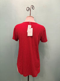 CREW NECK TEE W/CURVE HEM-RUST FLARE-MODODOC