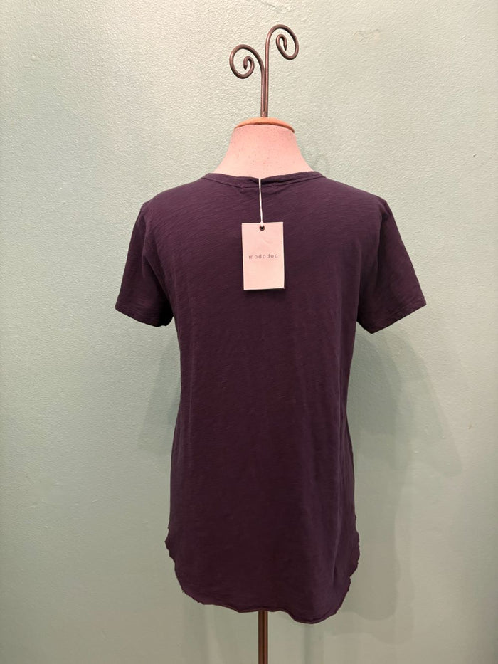 CREW NECK TEE W/CURVE HEM-VELVET DREAM-MODODOC