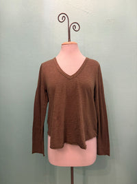 LONG SLEEVE V-NECK TEE-SHADOW FERN-MODODOC