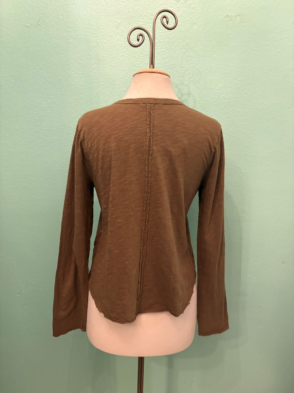 LONG SLEEVE V-NECK TEE-SHADOW FERN-MODODOC