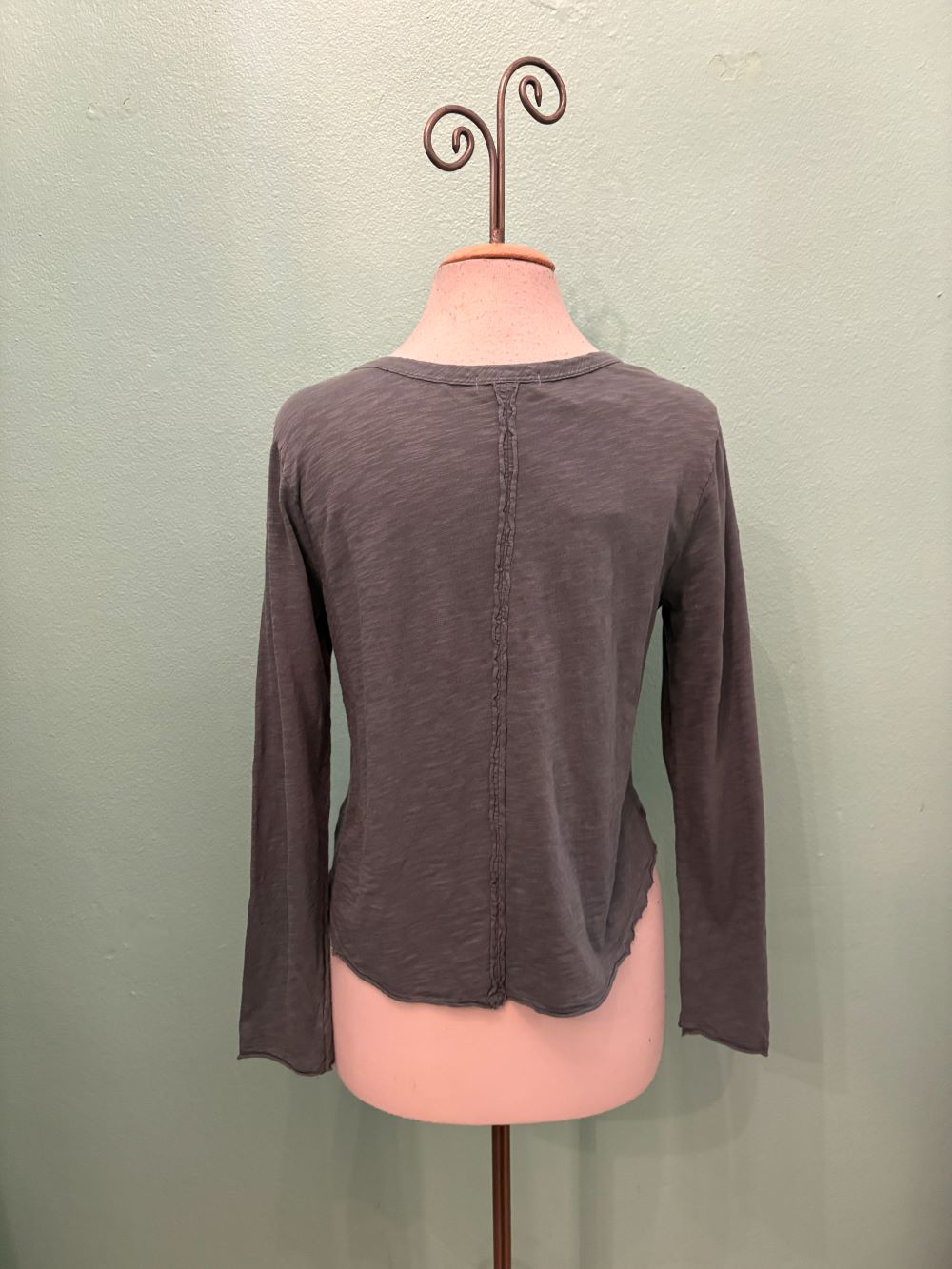 LONG SLEEVE V-NECK TEE-CELES-TEAL-MODODOC
